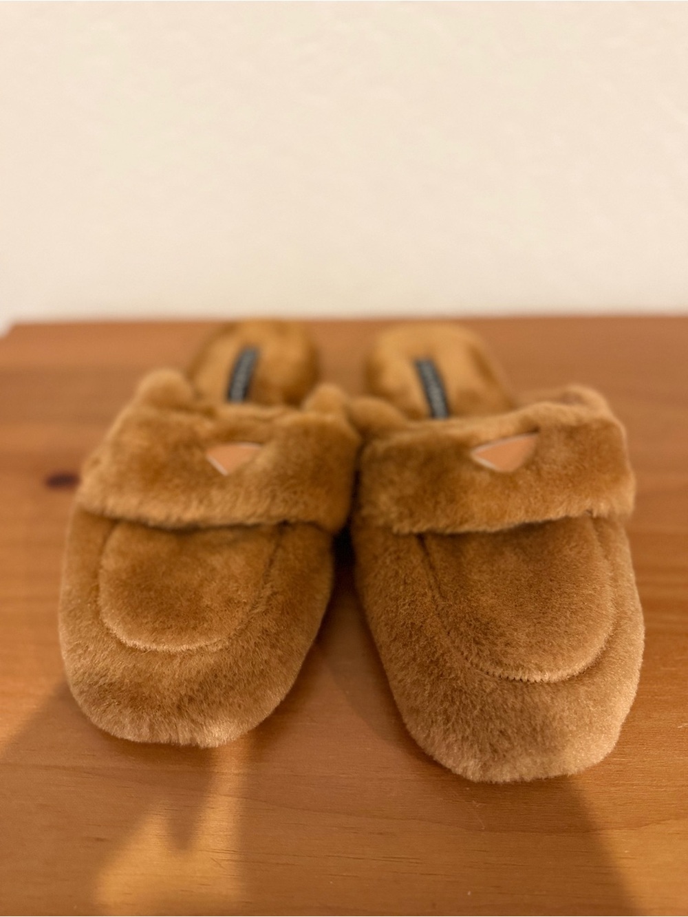 Wild Diva Faux Fur Tan Slip-On Slippers